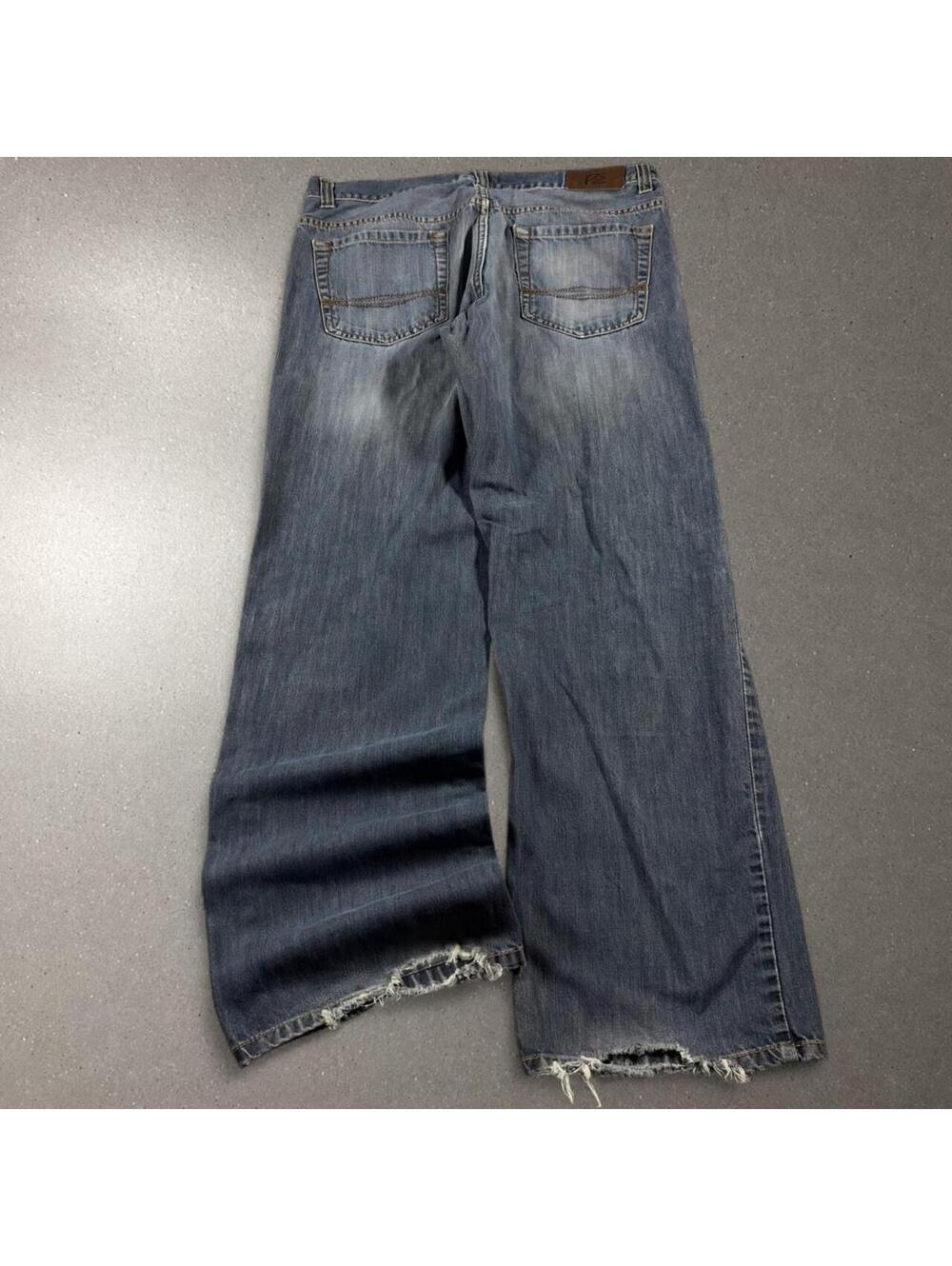 Y2K Skater Grunge Perry Ellis Baggy Loose Straight Jeans - Fits 33x30!